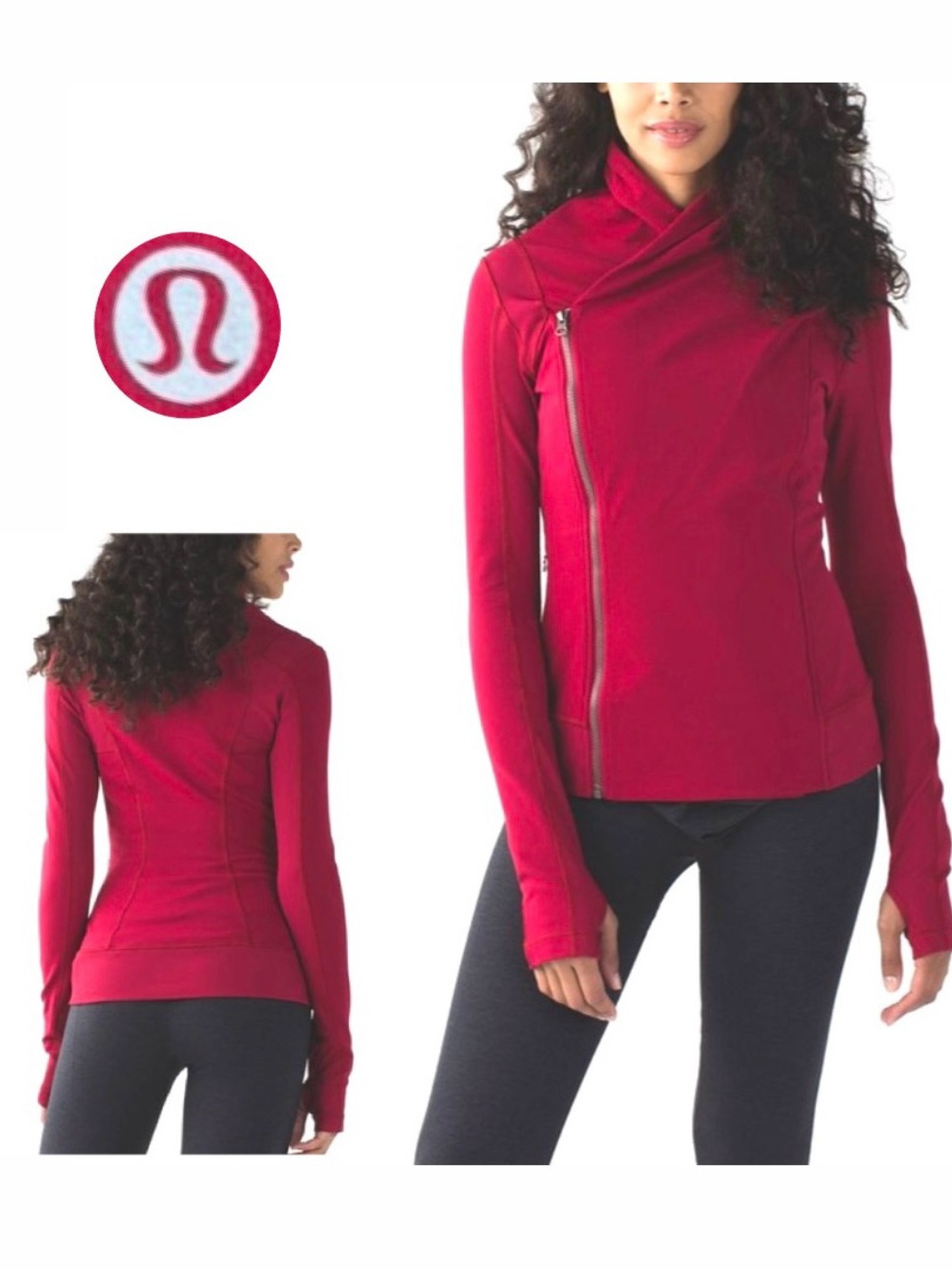 EUC! LULULEMON 🍋 Women’s Bhakti Yoga Jacket Cranberry Size 12